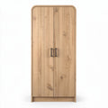 Wooden wardrobe with double doors and modern design 40 x 80 x 180cm